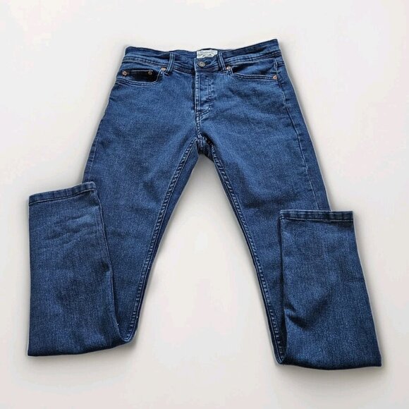 Only & Sons Jeans Men 30x32 (31) Blue Button Fly Skinny Cotton 22005280 Preppy - Picture 1 of 16